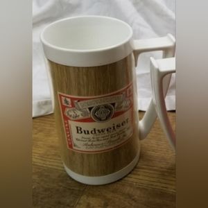 Vintage 70's Budweiser Mug plastic stein 14 oz Made USA